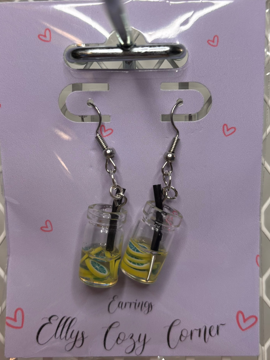 Lime Fruit Tea Dangle Earrings