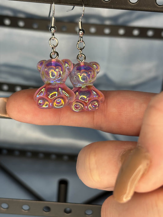 Light Pink Gummy Bear Dangle Earrings