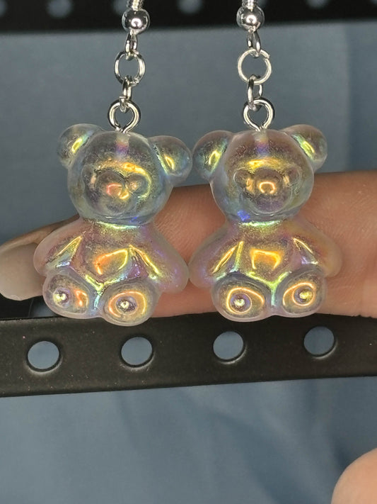 Icy Gummy Bear Dangle Earrings